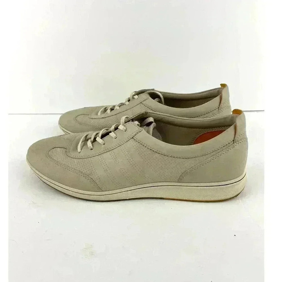 Ecco Women's Casual Sneakers Beige Taupe Leather Comfort Shoes SZ 10 - Picture 6 of 11